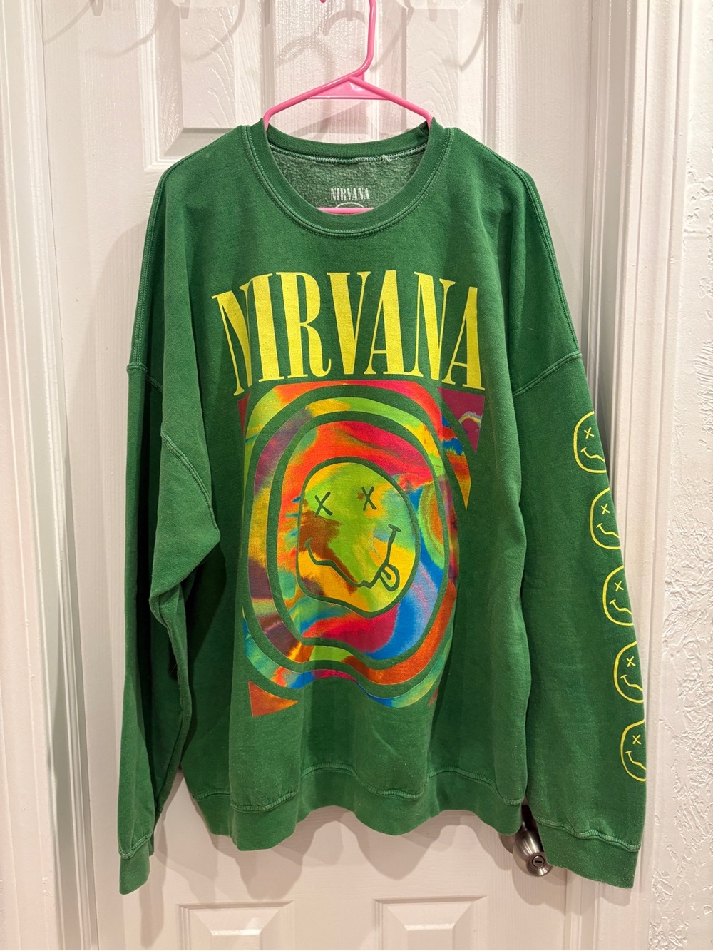Green Nirvana Graphic Crewneck Sweater 🫧
